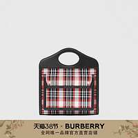 BURBERRY迷你尼龙拼皮革口袋包80358411（亮红色）