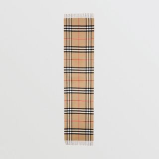 BURBERRY 双面两用格纹羊绒围巾 80359121