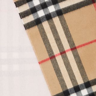 BURBERRY 双面两用格纹羊绒围巾 80359121