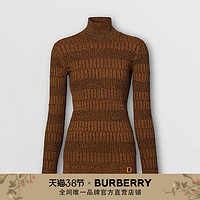 BURBERRY专属标识棉质高领针织衫 80363021（S、亮橘色）