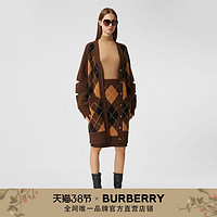 BURBERRY 多色菱形嵌花羊毛铅笔裙 80372421（XS、深卡其色）