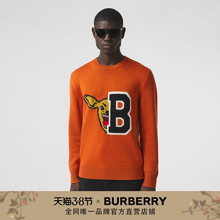 BURBERRY 美利奴羊毛针织衫 80375141（XL、焦橙色）