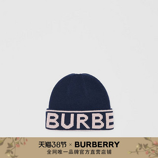 BURBERRY 徽标嵌花羊绒毛线帽 80370521（均码、海军蓝）