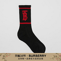 BURBERRY 专属标识图案嵌花袜 80380031（黑色/S）