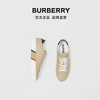 BURBERRY 生物基鞋底皮革运动鞋 80371951（39、蜂蜜色）
