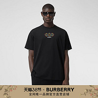 BURBERRY 球形图案棉质 T恤 80370851（M、黑色）