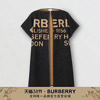 BURBERRY 美利奴羊毛羊绒披肩 80375501（黑色）