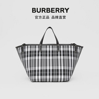 BURBERRY 迷你格纹尼龙沙滩托特包 80377991