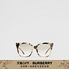 BURBERRY  蝴蝶框太阳眼镜 40815211（蜜色玳瑁纹）