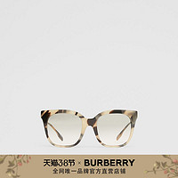 BURBERRY  蝴蝶框太阳眼镜 40815211（蜜色玳瑁纹）