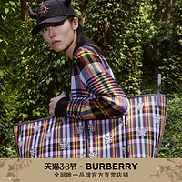 BURBERRY超大号专属标志格纹沙滩托特包80377981（黑色）