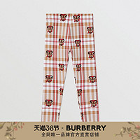 BURBERRY儿童 专属标识图案格纹紧身裤 80378181（饼干色、4Y ）