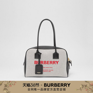 BURBERRY 中号棉质帆布半立方包 80368531