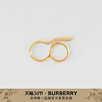 BURBERRY 镀金孔眼双环戒指 80352771（浅金色）