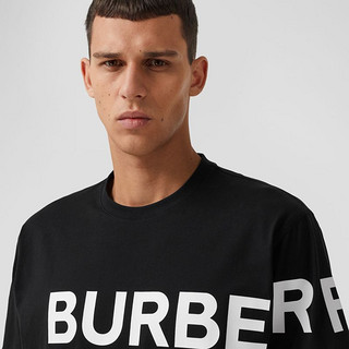 BURBERRY 男装 宽松 T恤衫 80406941（XXS、黑色）