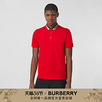 BURBERRY男装 徽标珠地网眼布棉质 Polo衫80386011（XXL、亮红色）