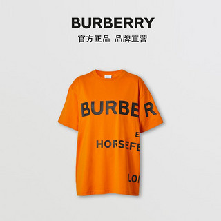 BURBERRY女装 Horseferry 印花宽松 T恤衫 80407661（XS、深橘色）