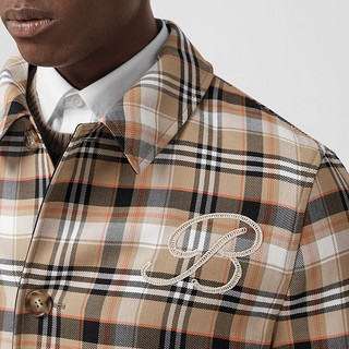 BURBERRY 格纹混纺轻便大衣 80394751（50、典藏米色）