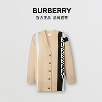 BURBERRY女装 徽标美利奴羊毛混纺开衫 80391841