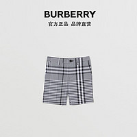 BURBERRY 童装 格纹棉府绸合身剪裁短裤80383461