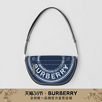 BURBERRY 徽标牛仔布拼皮革埃伦匹亚包 80397511