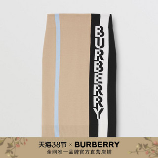 BURBERRY女装 徽标美利奴羊毛混纺半裙 80391831（M、柔黄褐色）