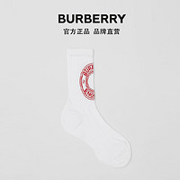 BURBERRY 徽标图案嵌花功能性弹力棉袜80393841