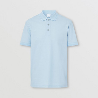 BURBERRY 男装 珠地网眼布棉质 Polo 衫 80288731（XS、浅蓝色）