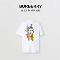 BURBERRY男装 海洋素描印花棉质 T 恤衫45676291（M、白色）