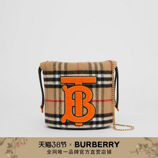 BURBERRY儿童 专属标识格纹抽绳收纳袋 80333701（典藏米色）