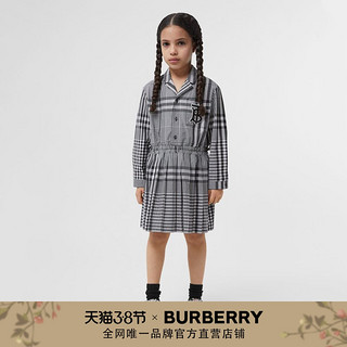 BURBERRY 专属标识格纹连衣裙80397111（黑色、115cm(6Y) ）