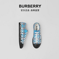 BURBERRY 男鞋 徽标印花格纹棉质运动鞋80394991