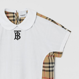 BURBERRY 童装 专属标识图案棉质 T 恤衫 80385501（典藏米色、100cm(3Y) ）