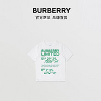 BURBERRY 童装 印花棉质 T 恤衫 80386671