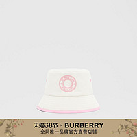 BURBERRY 徽标图案棉质帆布渔夫帽 80381661（S、榴石色）