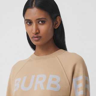 BURBERRY女装 图案美利奴羊毛混纺针织衫 80402241（S、柔黄褐色）