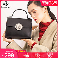 品牌小众设计师手提包真皮红色结婚包包百搭气质复古斜挎小方包女