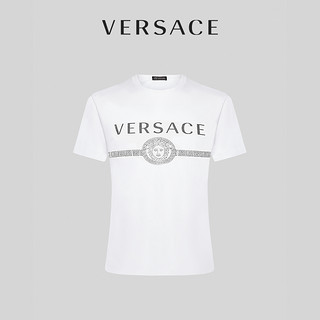 VERSACE/范思哲可持续Logo男士修身T恤A83159-A228806（XL、黑色-A1008）