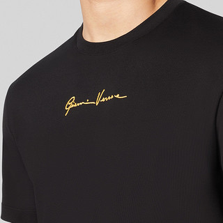 VERSACE/范思哲GV Signature刺绣男士T恤A87500-A228806（XL、黑色）