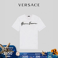 VERSACE/范思哲刺绣GV Signature 女士T恤A85757-A228806（48、白色）