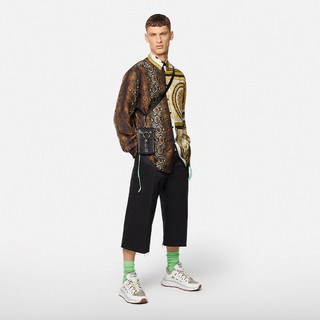 VERSACE/范思哲早春新品男士拼接巴洛克长袖衬衫A84050-1F00662（38、5N030）