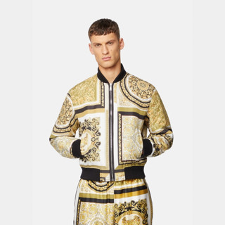 VERSACE/范思哲Barocco Mosaic印花双面飞行员夹克A88323-1F00440（44、5W060）