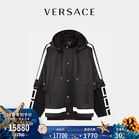 VERSACE/范思哲男士希腊回纹连帽衫A88356-1F00108（48、1B000）