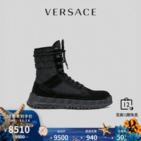 VERSACE/范思哲Rhegis希腊回纹男士短靴DSU7885-DCRTEG(41、黑色)