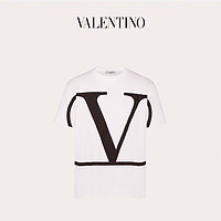 Valentino/华伦天奴 男士 VLogo Signature T 恤（XL、白色）