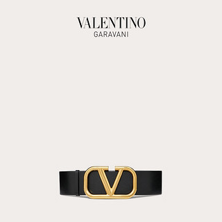 VALENTINO GARAVANI/华伦天奴双面VLogo Signature光面小牛皮腰带（黑色、95cm）