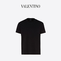 VALENTINO/华伦天奴 男士 ROCKSTUD UNTITLED 棉质铆钉圆领 T 恤（S、黑色）