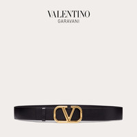 VALENTINO GARAVANI/华伦天奴男士VLogo Signature小牛皮腰带(黑色、100cm)