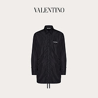 Valentino/华伦天奴男士黑色Valentino 印花尼龙衬衫式夹克（46、黑色）