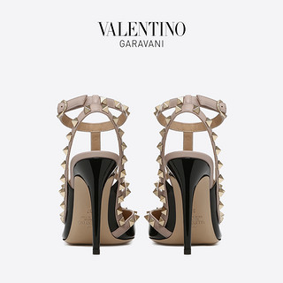 VALENTINO GARAVANI/华伦天奴 ROCKSTUD 漆皮系带铆钉高跟鞋